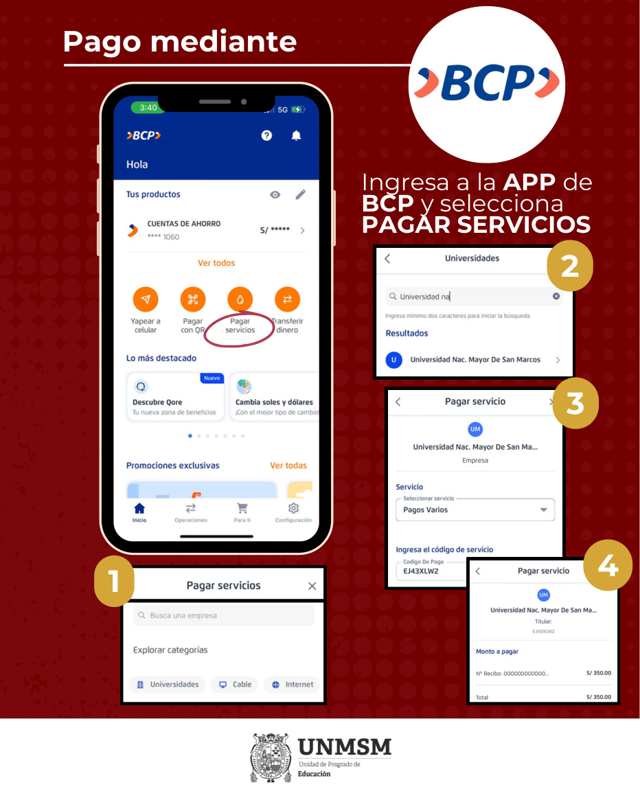 Pago mediante BCP